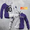 MLB Colorado Rockies Custom Name Number Mix Jersey Pullover Hoodie