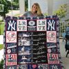 MLB New York Yankees Team Signature Quilt Blanket