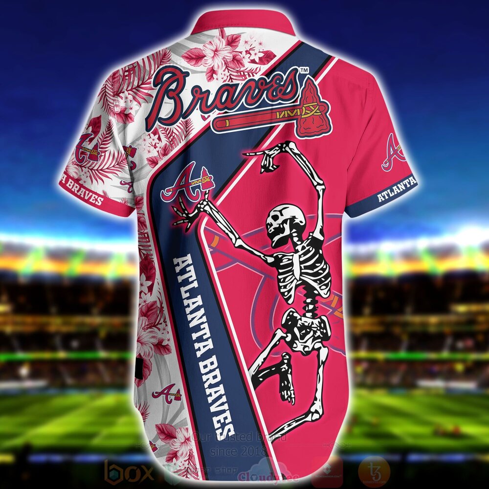 MLB Atlanta Braves Skeleton Aloha Hawaiian Shirt MLB Atlanta Braves Skeleton Aloha Hawaiian Shirt