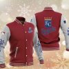 MLB Kansas City Royals Maroon White Baseball Jacket
