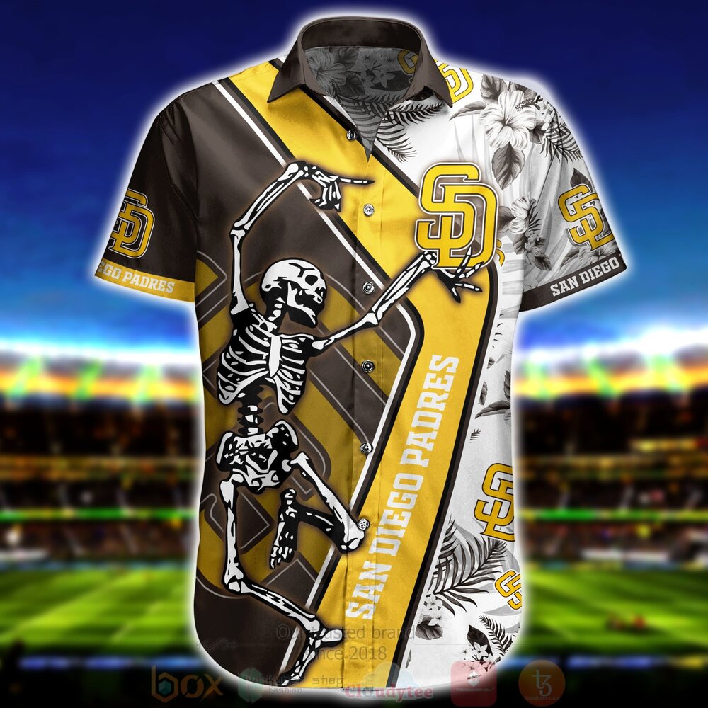 MLB San Diego Padres Skeleton Aloha Hawaiian Shirt