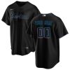 Miami Marlins Nike Black Alternate Custom MLB Replica Jersey