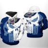 NBA New Orleans Pelicans Navy White Punisher Skull Pullover Hoodie