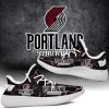 NBA Portland Trail Blazers Black Red Lightning Yeezy Boost Sneakers
