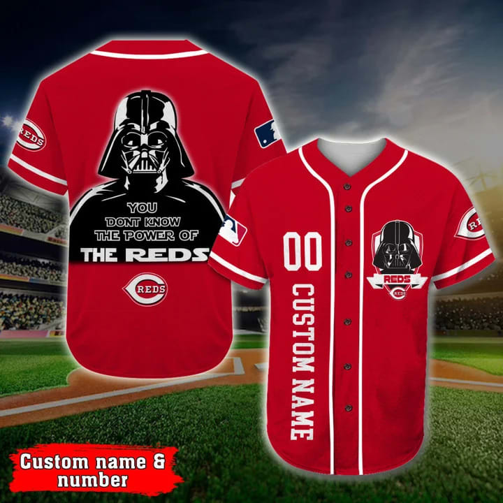 MLB Cincinnati Reds Custom Name Number Darth Vader Star Wars Baseball Jersey