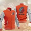 NBA Portland Trail Blazers Orange Baseball Jacket