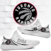 NBA Toronto Raptors White Gray Yeezy Boost Sneakers
