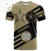 NCAA Vanderbilt Commodores Custom Number Sport Style Logo T-Shirt
