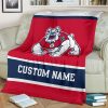 NCAA Fresno State Bulldogs Custom Name Fleece Blanket