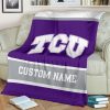 NCAA TCU Horned Frogs Custom Name Fleece Blanket