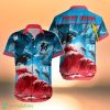MLB Miami Marlins Sea Wave And Dolphin Custom Name Hawaiian Shirt