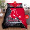 MLB Boston Red Sox Custom Name Bedding Set