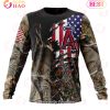 MLB Los Angeles Angels Custom Name Number Special Camo Realtree Hunting Sweatshirt