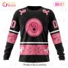 MLB Milwaukee Brewers Custom Name Number Pink Breast Cancer Sweatshirt