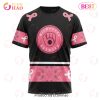 MLB Milwaukee Brewers Custom Name Number Pink Breast Cancer T-Shirt