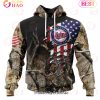 MLB Minnesota Twins Custom Name Number Special Camo Realtree Hunting Pullover Hoodie