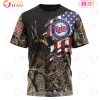 MLB Minnesota Twins Custom Name Number Special Camo Realtree Hunting T-Shirt