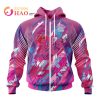 MLB Oakland Athletics Fearless Against Breast Cancer Zip Up Hoodie