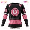 MLB Oakland Athletics Custom Name Number Pink Breast Cancer Sweatshirt