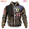 MLB Oakland Athletics Custom Name Number Special Camo Realtree Hunting Zip Up Hoodie