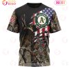 MLB Oakland Athletics Custom Name Number Special Camo Realtree Hunting T-Shirt