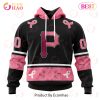 MLB Pittsburgh Pirates Custom Name Number Pink Breast Cancer Pullover Hoodie