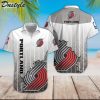 NBA Portland Trail Blazers Gray Gradient Scratch Hawaiian Shirt