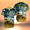 MLB Oakland Athletics Custom Name Sea Wave And Dolphin Hawaiian Shirt