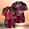 NCAA Rutgers Scarlet Knights Tropical Pattern T-Shirt
