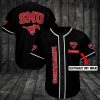 NCAA SMU Mustangs Custom Name Black Baseball Jersey