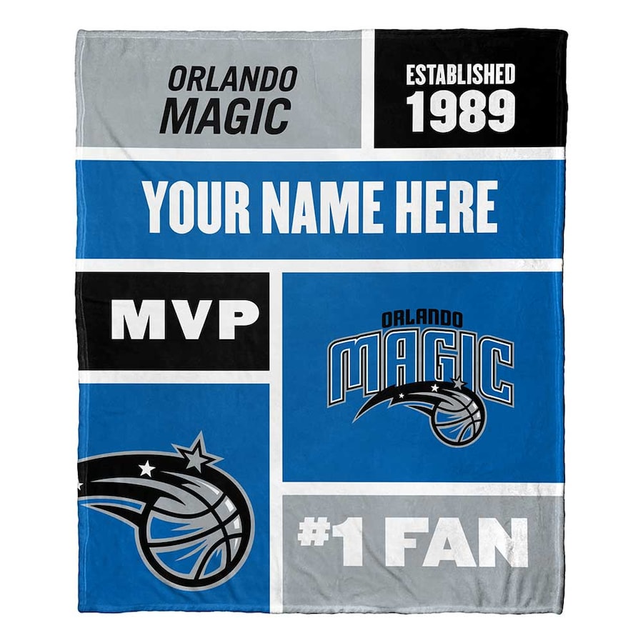 NBA Orlando Magic Custom Name Fleece Blanket NBA Orlando Magic Custom Name Fleece Blanket