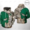 NCAA Tulane Green Wave Camo Veteran Hunting Pullover Hoodie