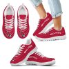 NCAA Ball State Cardinals Wave Red Floating Pattern Running Shoes