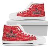 NCAA Ball State Cardinals Wave Of Ball High Top Shoes