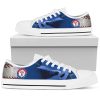 MLB Texas Rangers Artistic Scratch Low Top Shoes