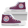 MLB Texas Rangers Chevron Broncos High Top Shoes