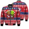 MLB Texas Rangers Baby Groot And Grinch Ugly Christmas Bomber Jacket