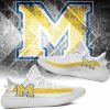 NCAA McNeese State Cowboys White Yellow Yeezy Boost Sneakers