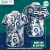 MLB Seattle Mariners Tropical Flower Custom Name Hawaiian Shirt