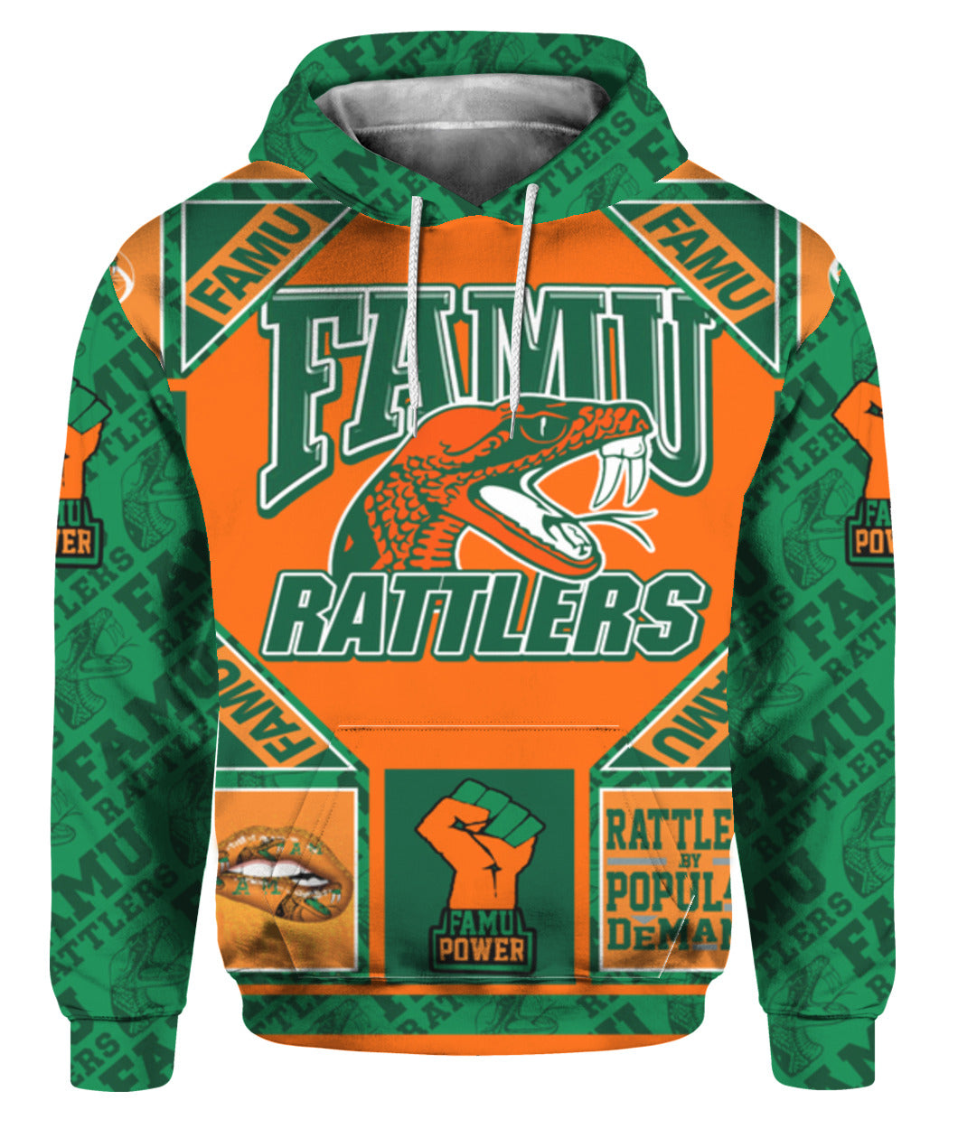 NCAA Florida A&M Rattlers Pride Flag Pullover Hoodie