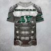 CFL Saskatchewan Roughriders Custom Name Number Armor T-Shirt