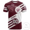 NCAA Eastern Kentucky Colonels Custom Number Sport Style Logo T-Shirt