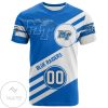 NCAA Middle Tennessee Blue Raiders Custom Number Logo T-Shirt