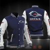 NCAA UTSA Roadrunners Dark Blue White Baseball Jacket