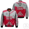 NCAA New Mexico Lobos Stripes Cross Shoulders Bomber Jacket