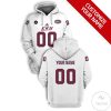 NCAA Eastern Kentucky Colonels Custom Name Number Classic White Pullover Hoodie