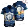 MLB Seattle Mariners Custom Name Sea Sunset Hawaiian Shirt