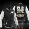 CFL Winnipeg Blue Bombers Black White Baseball Jacket