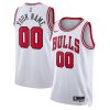 Chicago Bulls Nike Association White Custom NBA Jersey