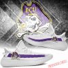 NCAA East Carolina Pirates White Purple Yeezy Boost Sneakers